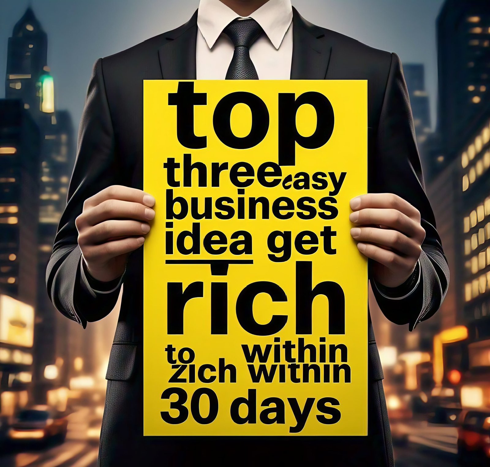 Top Three Easy Business Ideas to Get Rich Within 30 Days